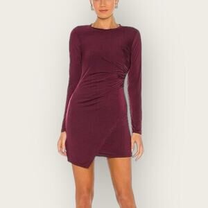 NWT | Krisa | Wrap Long Sleeve Mini Dress | Cherry | Medium